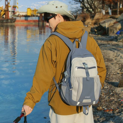 Buckle Panel Mesh Outdoor Backpack