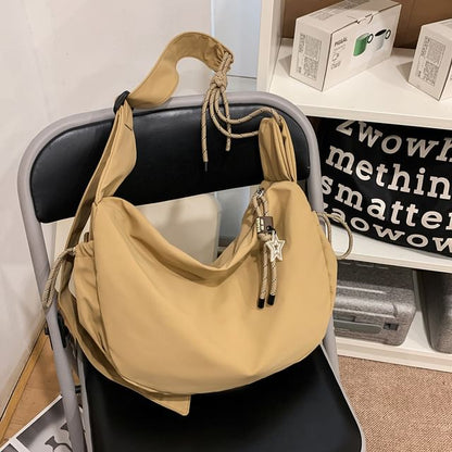 Plain Fabric Crossbody Bag