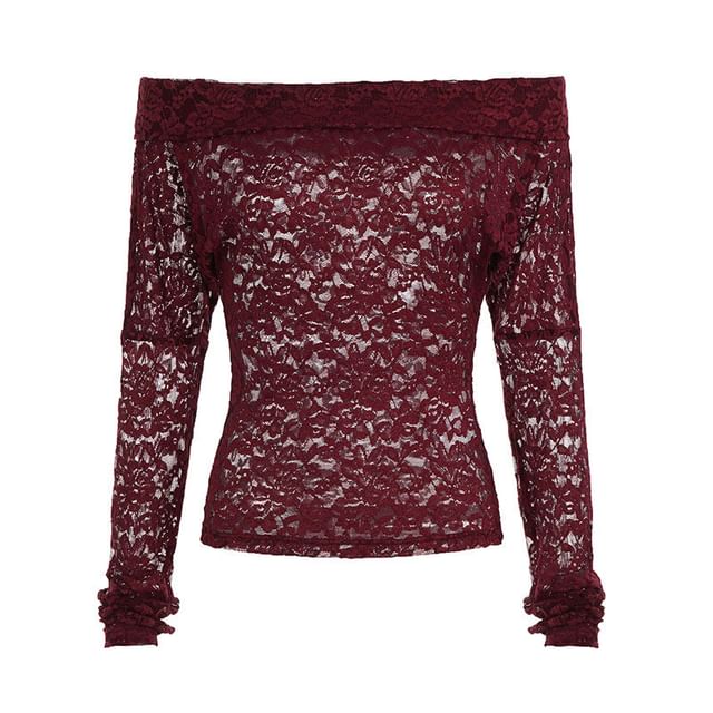 Elegant Lace Off-Shoulder Slim Crop Top & Sequin Ruched Mini Skirt