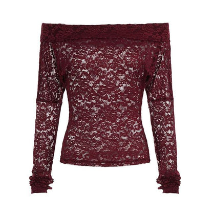 Elegant Lace Off-Shoulder Slim Crop Top & Sequin Ruched Mini Skirt