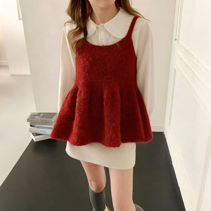 Peplum Knit Camisole Top