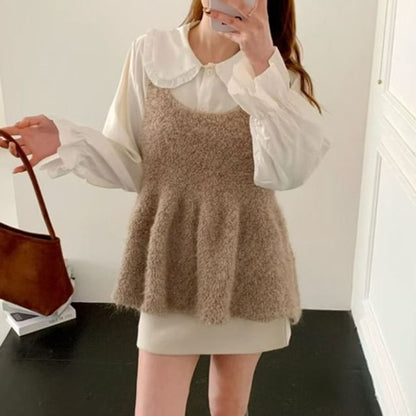 Peplum Knit Camisole Top