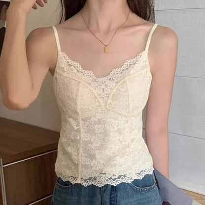 Lace V-Neck Crop Camisole