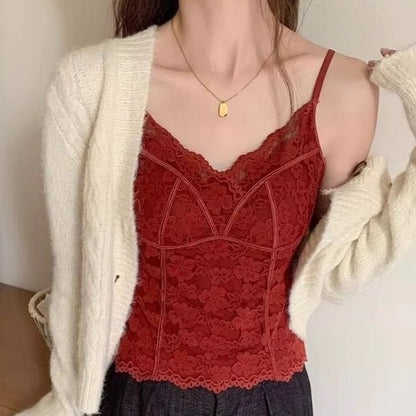Lace V-Neck Crop Camisole
