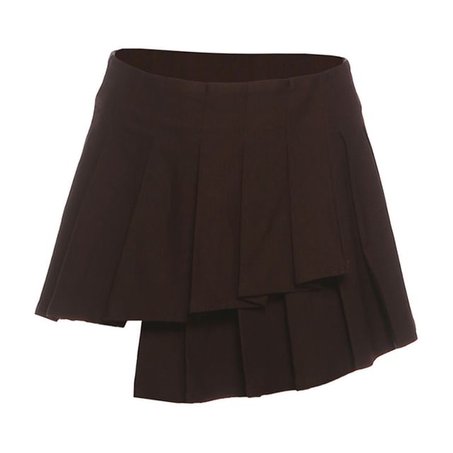 Lace-Up Bustier & Pleated Mini A-Line Skirt Set