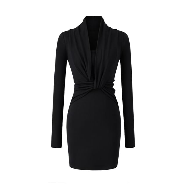Ruched Mini Sheath Dress with Tube Top Set