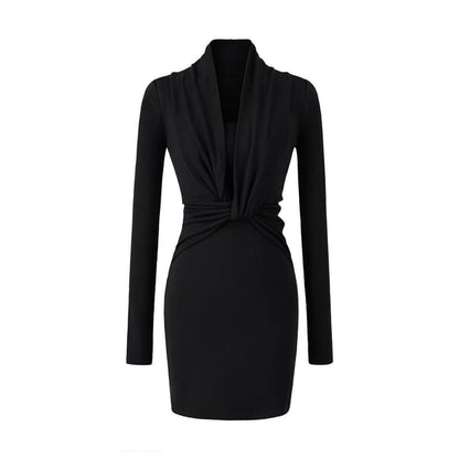 Ruched Mini Sheath Dress with Tube Top Set