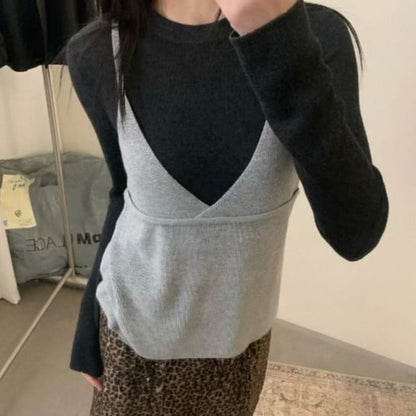 V-Neck Knit Camisole Top