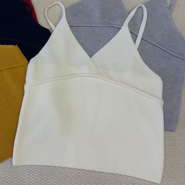 V-Neck Knit Camisole Top