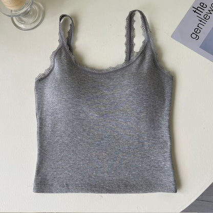 Lace Trim Padded Camisole Top