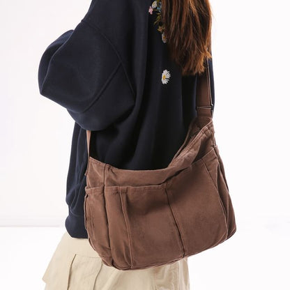 Canvas Plain Crossbody Bag