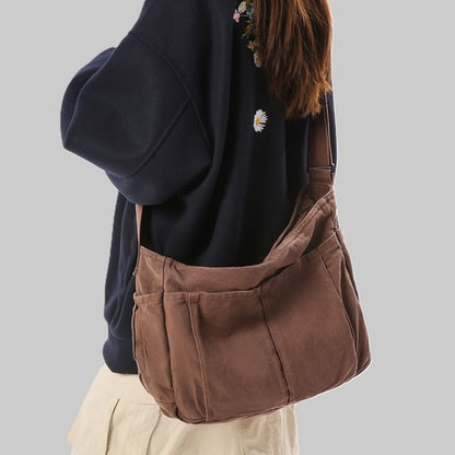 Canvas Plain Crossbody Bag