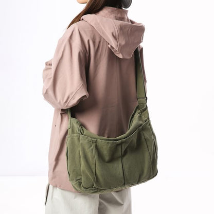 Canvas Plain Crossbody Bag