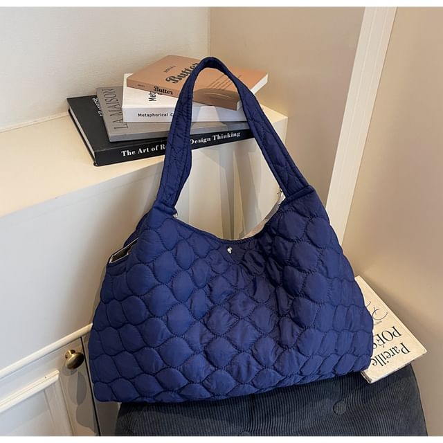 Plain Quilted Fabric Tote Bag