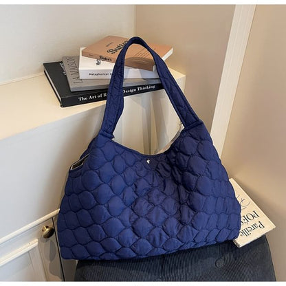 Plain Quilted Fabric Tote Bag