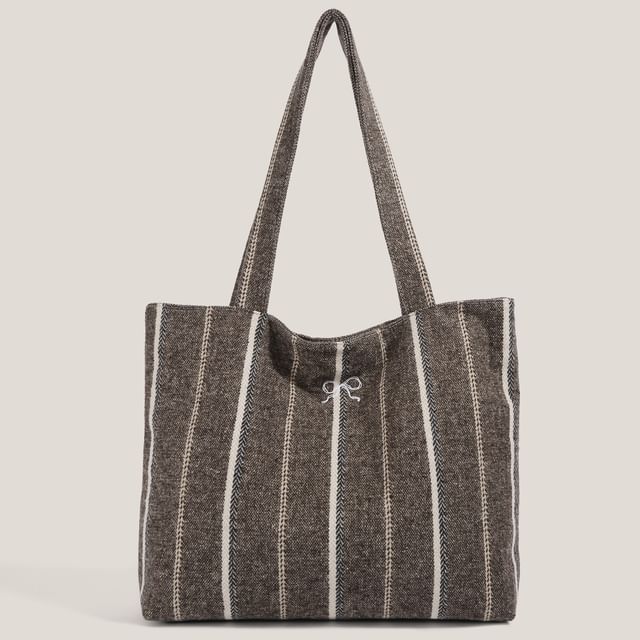 Striped Canvas Tote Bag