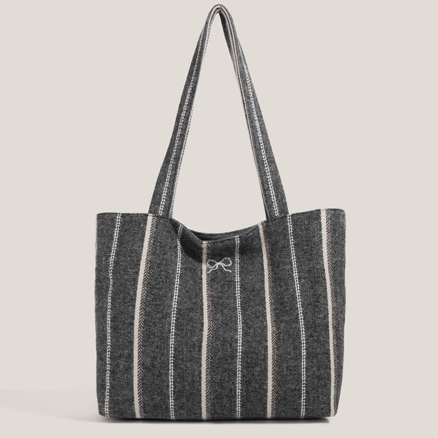 Striped Canvas Tote Bag