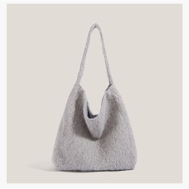 Plain Fleece Tote Bag