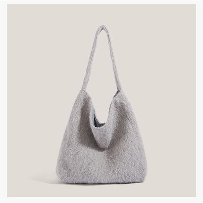 Plain Fleece Tote Bag