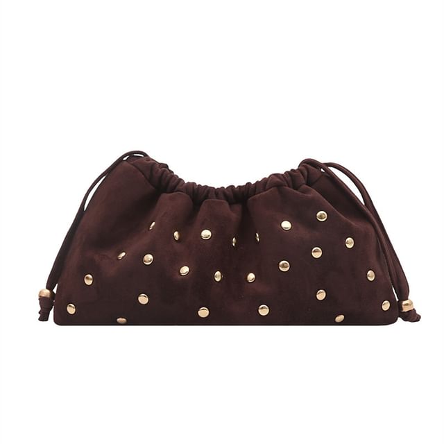 Studded Drawstring Clutch