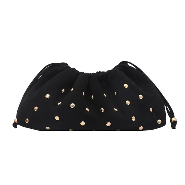 Studded Drawstring Clutch