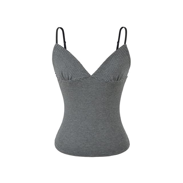 Striped Sleeveless Crop Cami