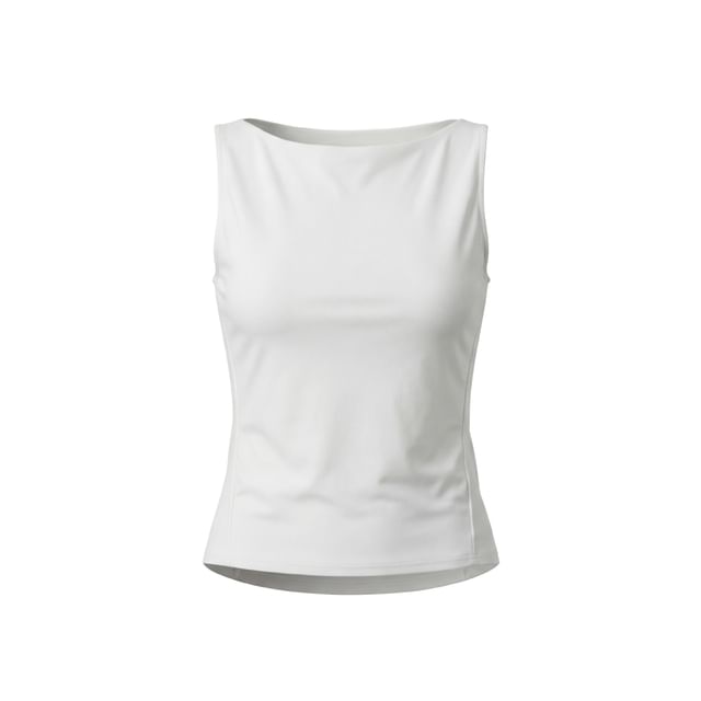 Boatneck Solid Slim-Fit Tank