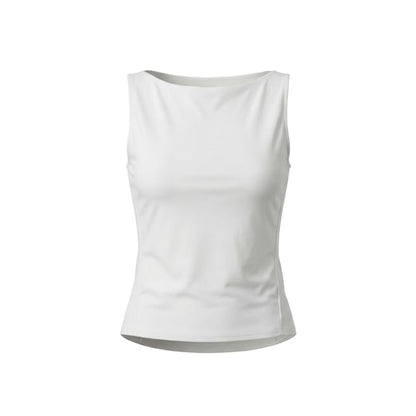 Boatneck Solid Slim-Fit Tank