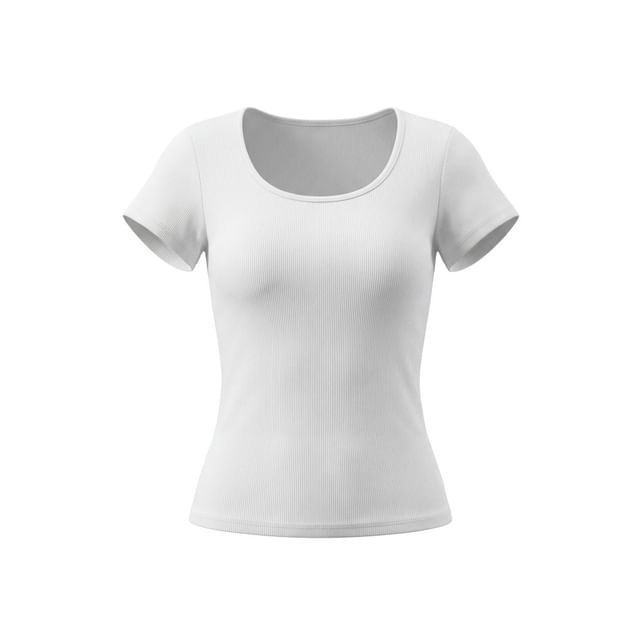 Crewneck Solid Slim-Fit Short-Sleeve Tee