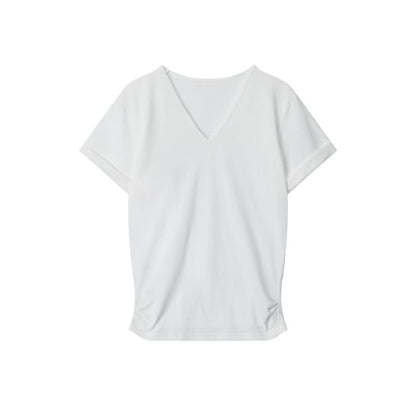 Loose-Fit V-Neck Solid Short-Sleeve Tee