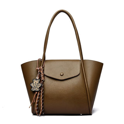 Flap Faux Leather Tote Bag