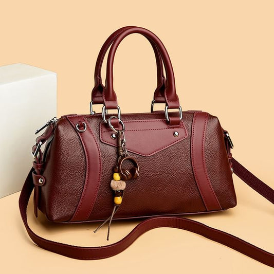 Panel Faux Leather Carryall