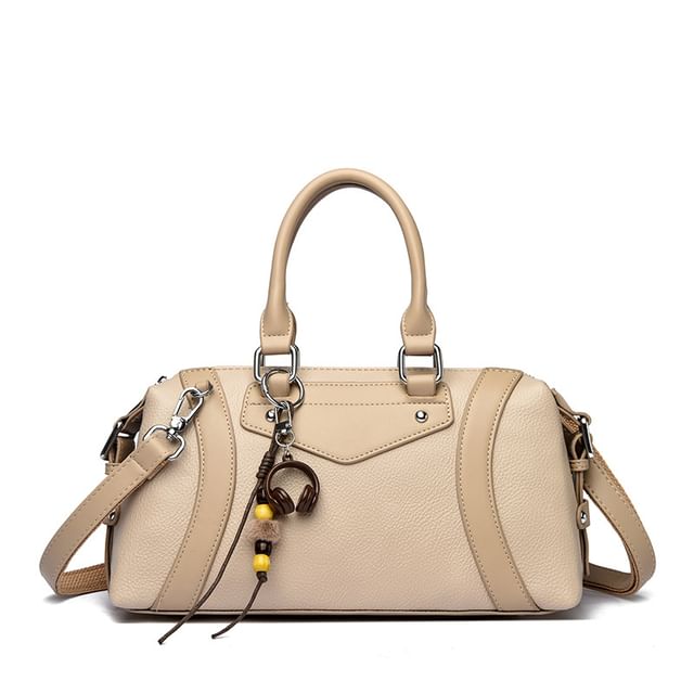 Panel Faux Leather Carryall