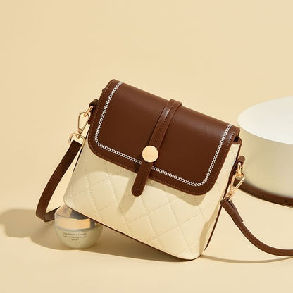 Quilted Flap Panel Crossbody Bag