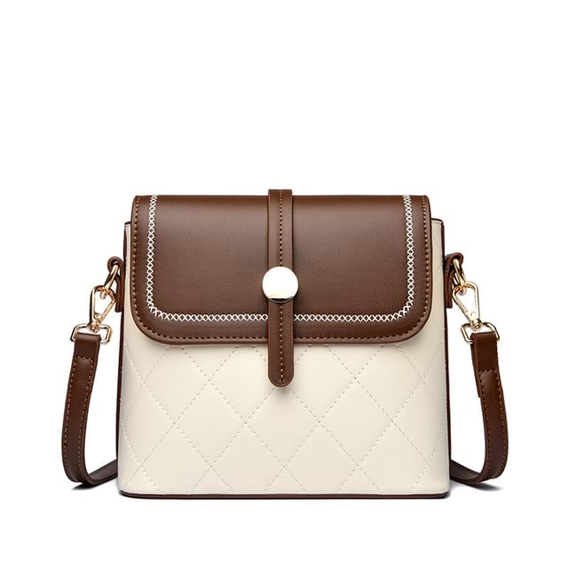 Quilted Flap Panel Crossbody Bag
