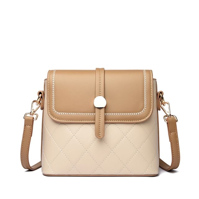 Quilted Flap Panel Crossbody Bag