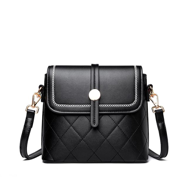 Quilted Flap Panel Crossbody Bag