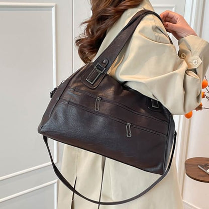 Zip Panel Crossbody Tote Bag