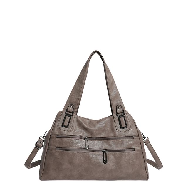 Zip Panel Crossbody Tote Bag