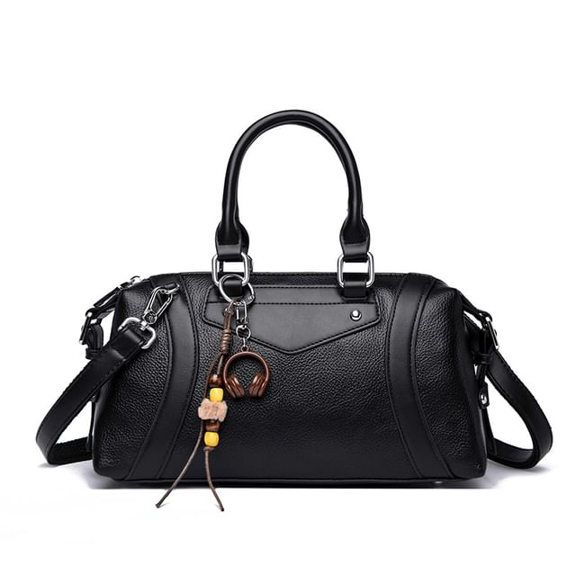 Panel Faux Leather Carryall