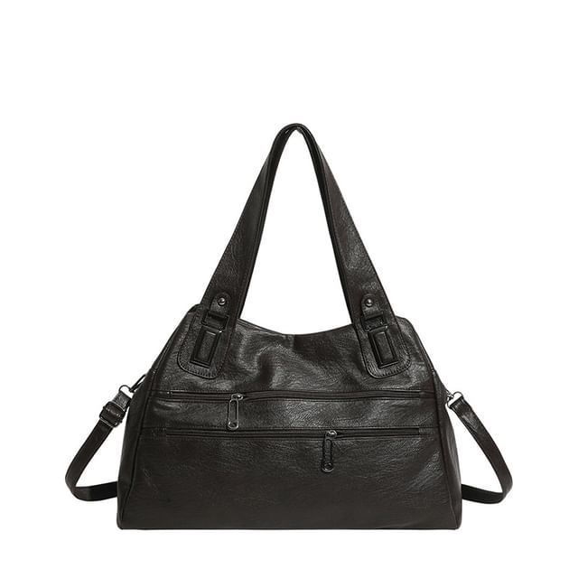 Zip Panel Crossbody Tote Bag