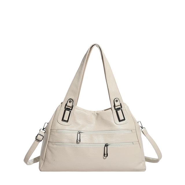 Zip Panel Crossbody Tote Bag