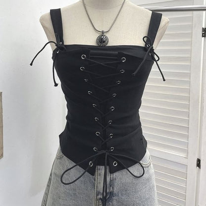 Simple Lace Up Camisole Top