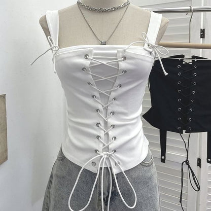 Simple Lace Up Camisole Top