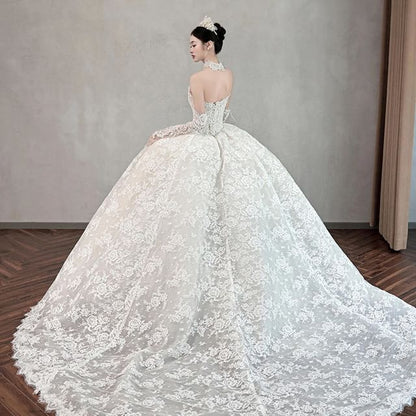 Strapless Sequin Lace Wedding Ball Gown (Various Designs)