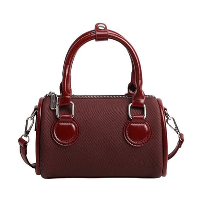 Panel Crossbody Boston Bag