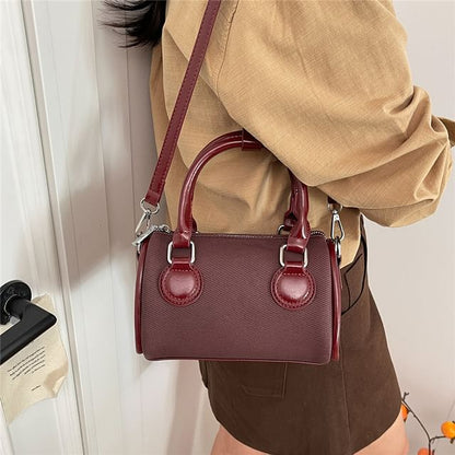 Panel Crossbody Boston Bag