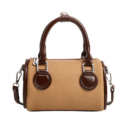 Panel Crossbody Boston Bag