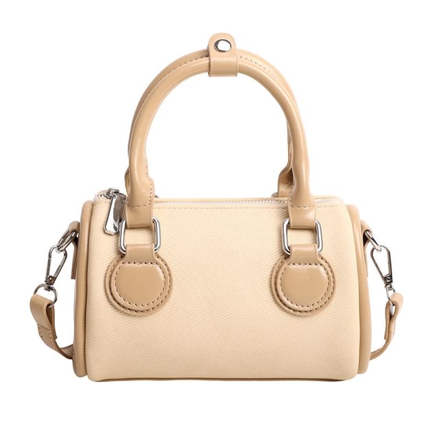 Panel Crossbody Boston Bag