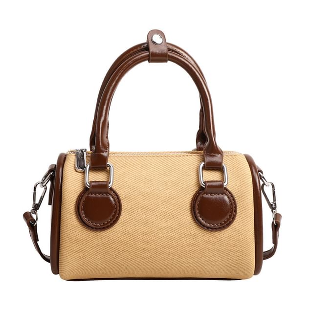 Panel Crossbody Boston Bag